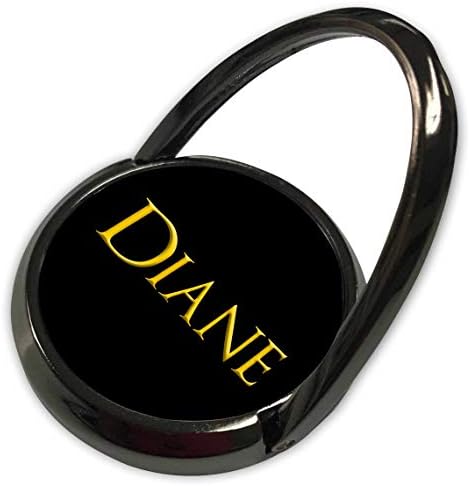 עיצוב אלכסיס של אלכסיס - שמות נשיות פופולריות בארהב - שם אישה מפורסמת של דיאן בארצות הברית. צהוב על קמע שחור - טבעת טלפון