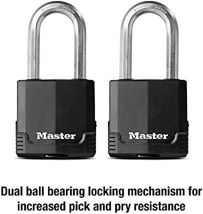 Master Lock M515XTLH מגנום כבד מנעול עם מקש, 2 חבילות מקשים-זהות