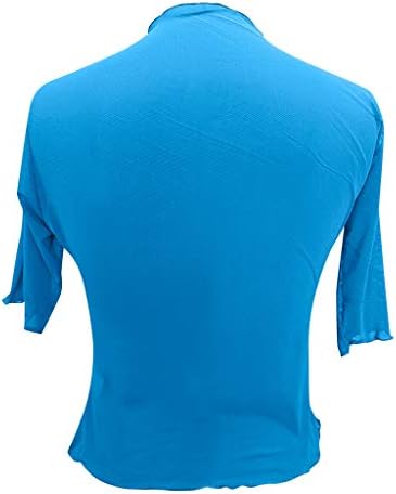 רשת מוחלטת לנשים שרוול שרוול קצר צמרות יבול חולצה מזדמנת הלבשה תחתונה עם חלוק עם חלוק